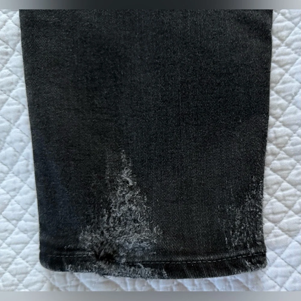 Moussy Vintage Black Skinny Jeans Distressed Stretch SZ 30